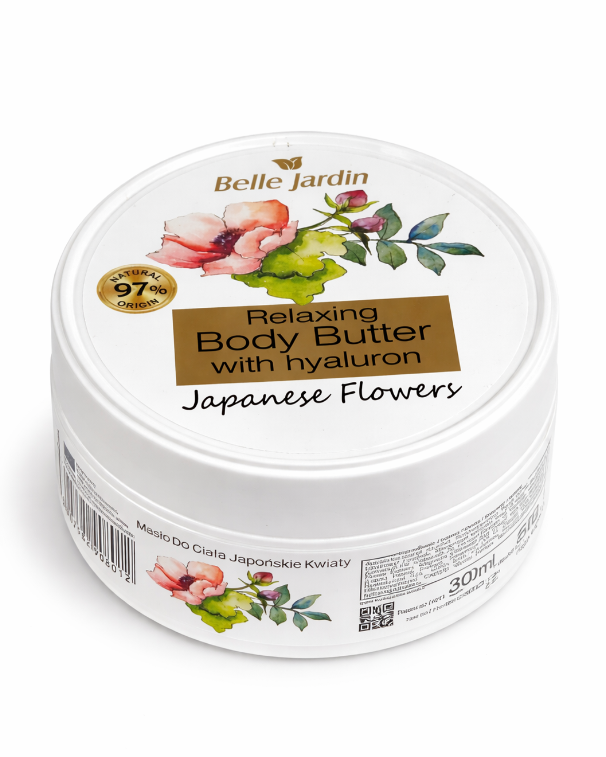 Belle Jardin Relaxing Body Butter ar hialuronskābi Japanese Flowers, 300 ml