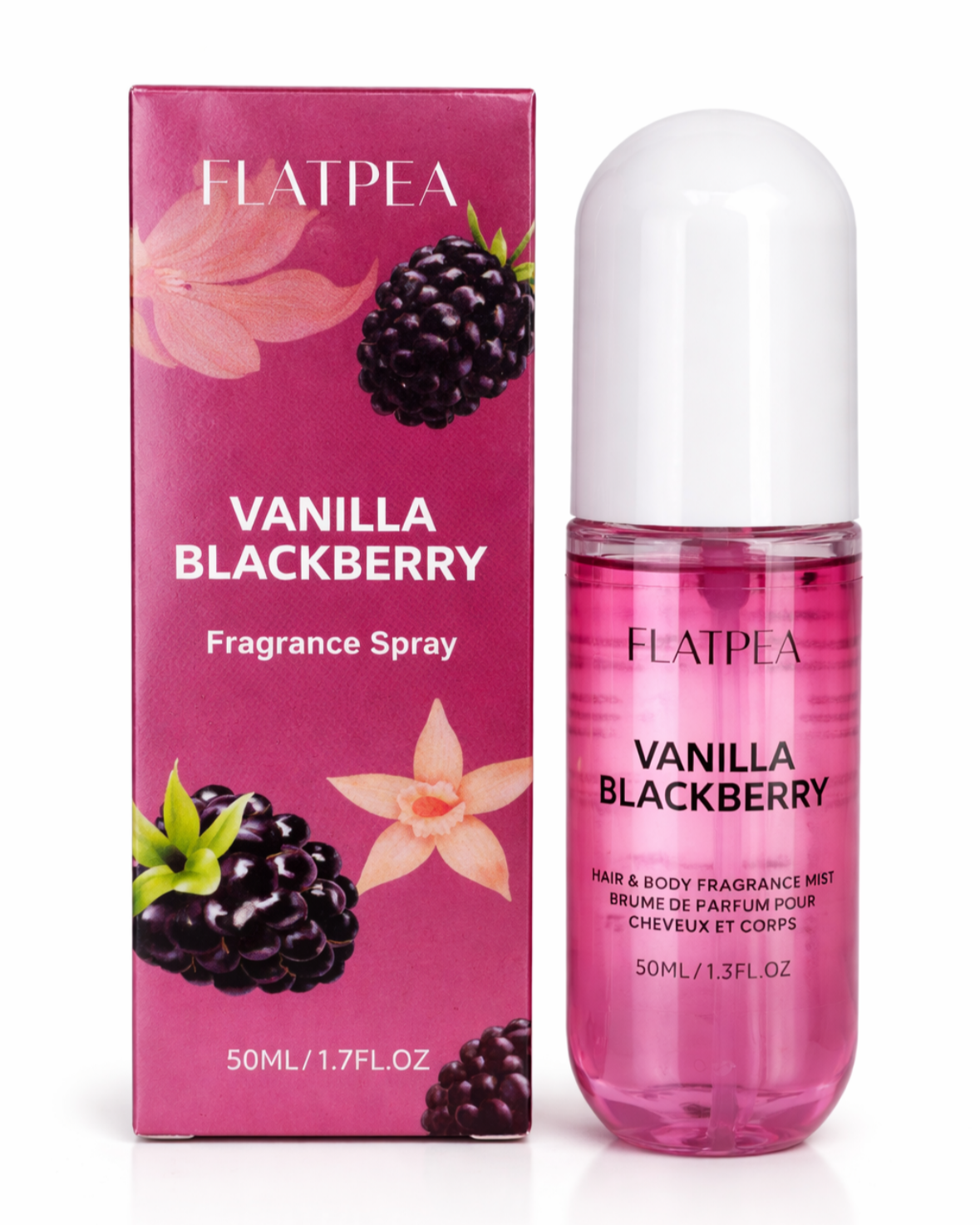 FLATPEA Vanilla Blackberry parfumēts matu sprejs – svaigumam un ilgstošam aromātam