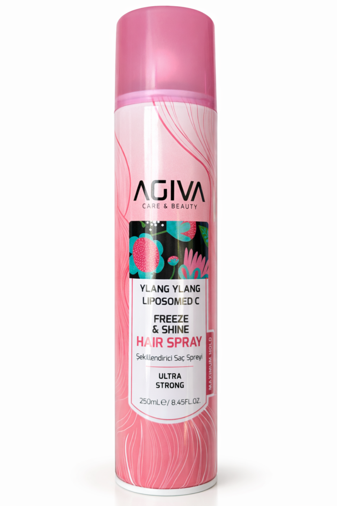 AGIVA Freeze & Shine matu laka ar ylang ylang un liposomālo C vitamīnu, Ultra Strong, 250 ml