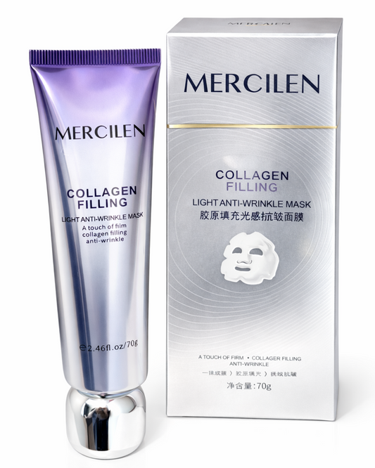 Kolagēna sejas maska ādas mitrināšanai un pretgrumbu kopšanai